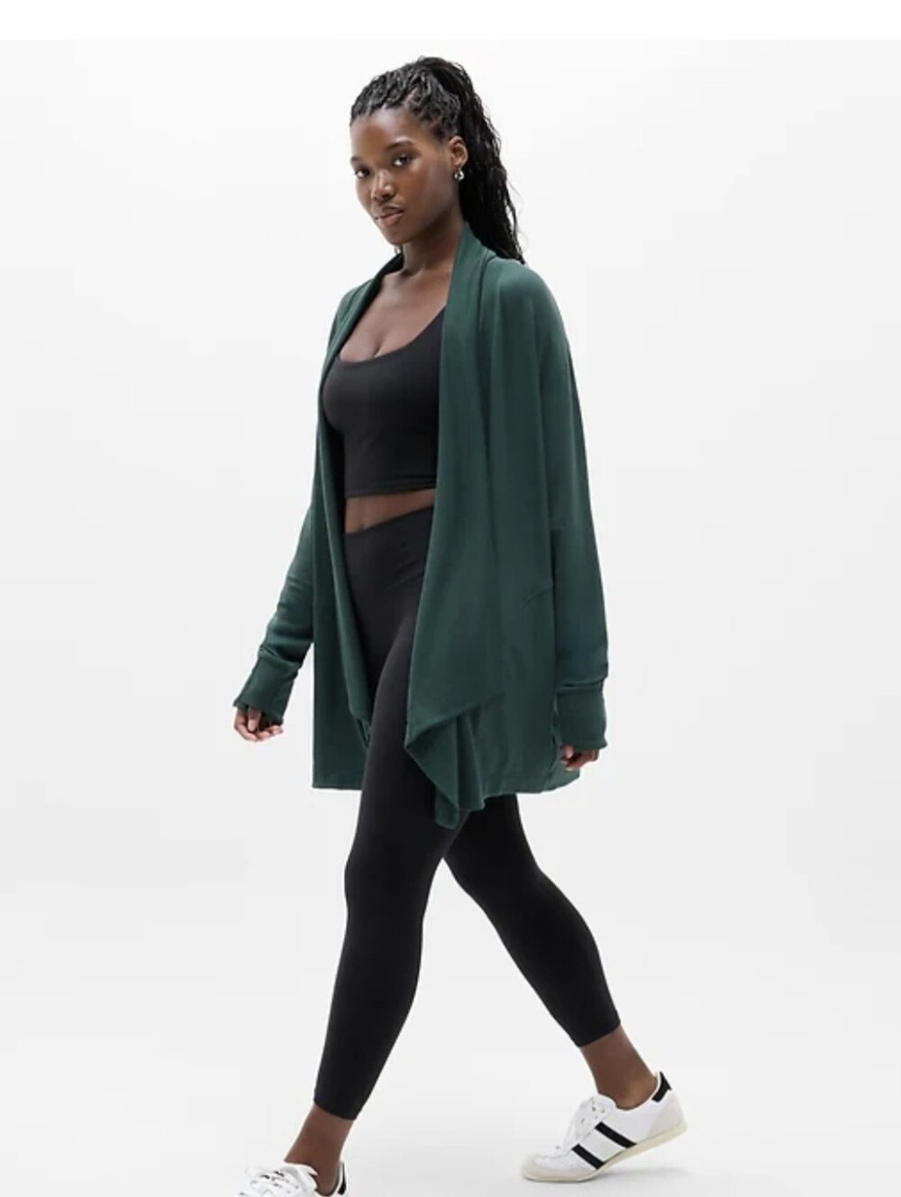 Athleta pranayama wrap dark green